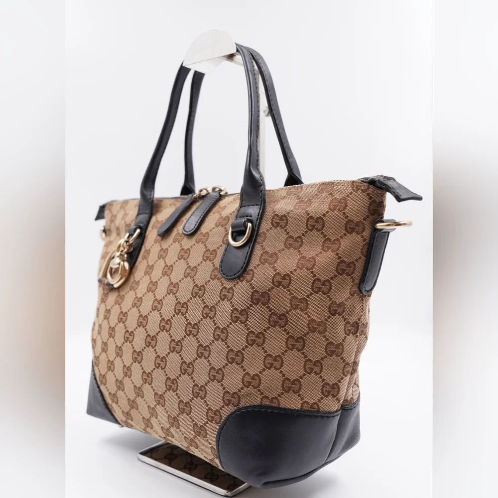 T26💖Gucci Monogram Canvas Heartbit Tote_3
